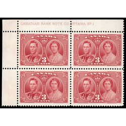 canada stamp 237 king george vi queen elizabeth 3 1937 PB UL %231