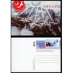 canada stamp prepaid postage cards ux166 canadian forces snowbirds 2006