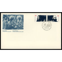 canada stamp 1109a peacemakers of the prairies 1986 FDC