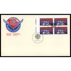 canada stamp 1103 cbc logo over 5 regions of canada 34 1986 FDC UL