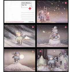 canada stamp prepaid postage cards p295 9 red cross simon and the snowflakes 1994