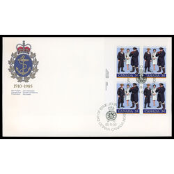 canada stamp 1075 naval personnel 34 1985 FDC UL