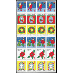 canada stamp christmas seals cs87 christmas seals 1988 M PANE