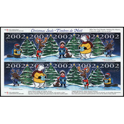 canada stamp christmas seals cs101 christmas seals 2002 M PANE