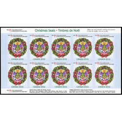 canada stamp christmas seals cs105 christmas seals 2006 M PANE
