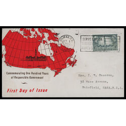 canada stamp 277 parliament buildings 4 1948 FDC PC 039