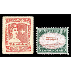 2 newfoundland patriotic stamps