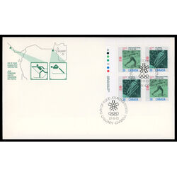 canada stamp 1153a 1988 olympic winter games 1987 FDC UL