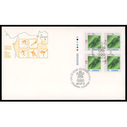canada stamp 1198 luge 74 1988 FDC UL
