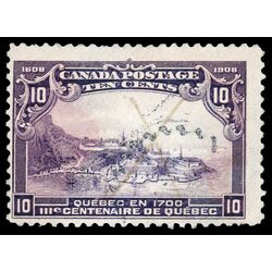 canada stamp 101 quebec in 1700 10 1908 U F 076