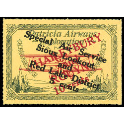 canada stamp cl air mail semi official cl28 patricia airways and exploration co ltd 10 1927