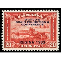 canada stamp 203 harvesting wheat overprint 20 1933 M XFNH 047