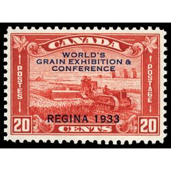 canada stamp 203 harvesting wheat overprint 20 1933 M VFNH 049