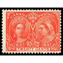 canada stamp 59 queen victoria diamond jubilee 20 1897 M F VFNH 085