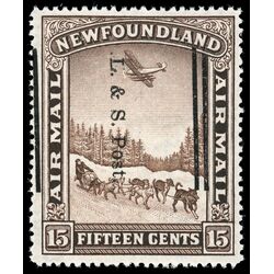 newfoundland stamp 211ii dog sled and airplane 15 1933 M F VFNH 015