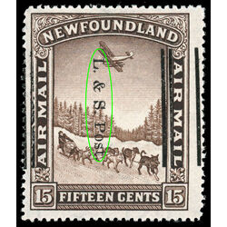 newfoundland stamp 211ii dog sled and airplane 15 1933 M F VFNH 016