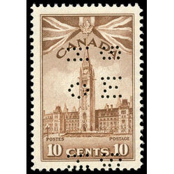 canada stamp o official o9 257 parliament buildings 10 1942