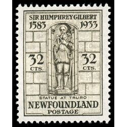 newfoundland stamp 225ii gilbert statue at truro 32 1933 M XF 005