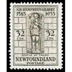 newfoundland stamp 225ii gilbert statue at truro 32 1933 M VF 007