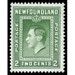 newfoundland stamp 245 king george vi 2 1938 M VFNH 005