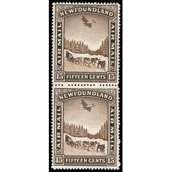 newfoundland stamp c9ii dog sled and airplane 1931 M XFNH 004