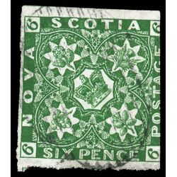 nova scotia stamp 5 pence issue 6d 1857 U VG F 020