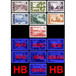 canada stamps centennial definitives high values 461 5b on hibrite paper hb