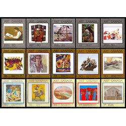 canada stamps masterpieces of canadian art 1988 2002 set of 15 stamps 1203 to 1945