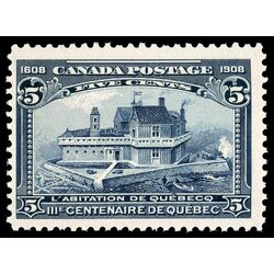 canada stamp 99 champlain s habitation 5 1908 M F VFNH 095