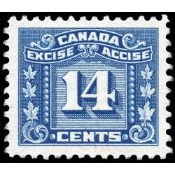 canada revenue stamp fx74 three leaf excise tax 14 1934 M NG 001