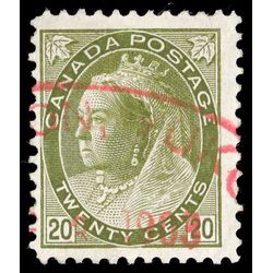 canada stamp 84 queen victoria 20 1900 U F VF 052