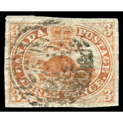 canada stamp 4 beaver 3d 1852 U VF 170