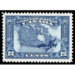 canada stamp 145 map of canada 1867 1927 12 1927 M XFNH 029