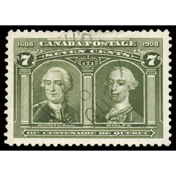 canada stamp 100 montcalm wolfe 7 1908 U XF 101