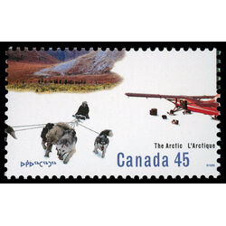 canada stamp 1577 dog sled team ski plane 45 1995