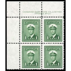 canada stamp 249 king george vi in navy uniform 1 1942 PB UL %2330 050