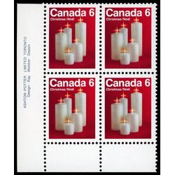 canada stamp 606 christmas candles 6 1972 PB LL