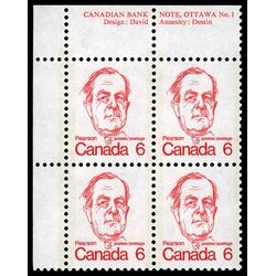 canada stamp 591iii lester b pearson 6 1973 PB UL %231