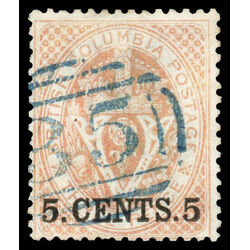 british columbia vancouver island stamp 9 surcharge 1867 U F 025