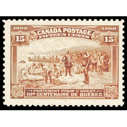 canada stamp 102 champlain s departure 15 1908 M VFNH 086