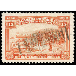 canada stamp 102 champlain s departure 15 1908 U XF 084