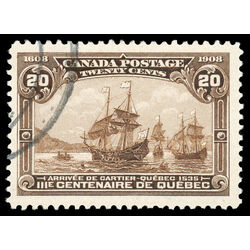 canada stamp 103 cartier s arrival 20 1908 U VF 081