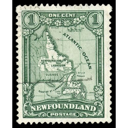 newfoundland stamp 145i map of newfoundland 1 1928 U VF 007