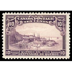 canada stamp 101 quebec in 1700 10 1908 M VF 080