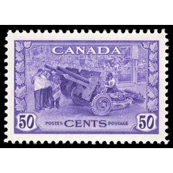 canada stamp 261 munitions factory 50 1942 M XFNH 036