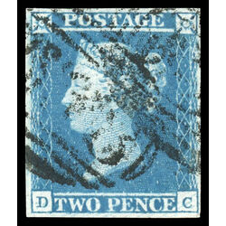 great britain stamp 4 queen victoria two penny blue 2p 1841 U VF 049