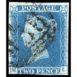 great britain stamp 4 queen victoria two penny blue 2p 1841 U F VF 054