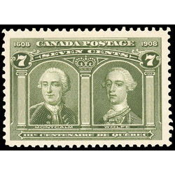 canada stamp 100 montcalm wolfe 7 1908 M VF 104