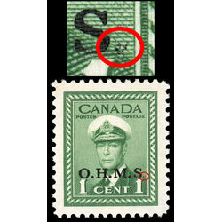 canada stamp o official o1a king george vi war issue 1 1949