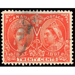 canada stamp 59 queen victoria diamond jubilee 20 1897 U F 088